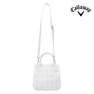 캘러웨이 필리 아가일 해나 여성용 골프 미니 토트백 화이트/베이지