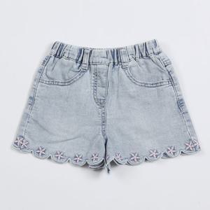 치크 꽃 스칼럽 데님반바지 CKTH2541G