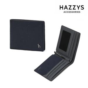 [선물포장]네이비 음각패턴 소가죽 머니클립 HJWA5F563N3