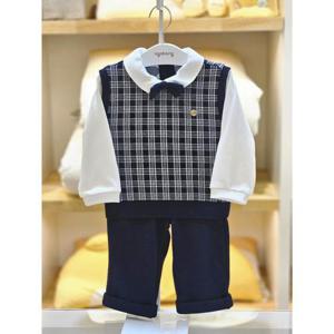 아가방 세이브존02 네이비 체크 정장상하세트 02s523009