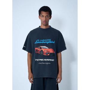 25 FW Balenciaga x Lamborghini 남성 오토모빌리 람보르기니 티셔츠  bll0162003blk