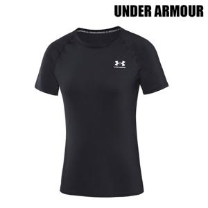 언더아머 여성 반팔티 UA 히트기어 어센틱 컴프레션 블랙 1365460-001