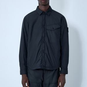 25 FW 스톤 아일랜드 콤파스 와펜 슬리브 가먼트 다이 집업 자켓 블랙 Q100006 S0A23 V0029