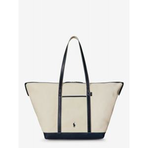 [POLO RALPH LAUREN] 라프리마 여성 숄더 가방 캔버스 트래블 백 위드 레더 프로필 428973072 002 ECRU 네이비 /12