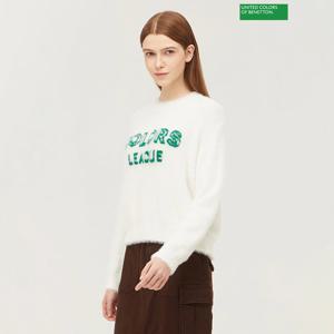 베네통 컬러스 라운드넥 니트 BAKPF1361_WH