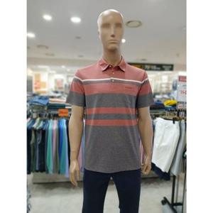 크로커다일 세이브존05 CP 피케 전판 분할 패턴 제천에리 주홍빛 반팡티셔츠 AATS2403 60