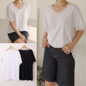 [시드마켓]버니즈레이스라인티셔츠 506U698S 빅사이즈 여성 507