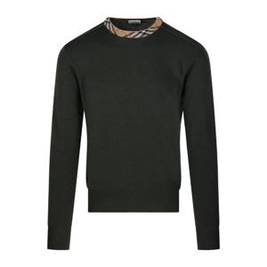 버버리 다크 그린 체크 패턴 스웨터 8112146 C1748