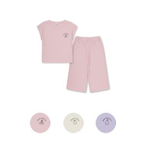 [탑텐키즈]MKF3IP2001 여아) 립 7부 팬츠 셋업