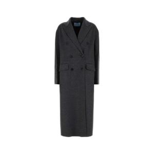 PRADA Dark grey wool blend coat P617SSOOO179B F0480