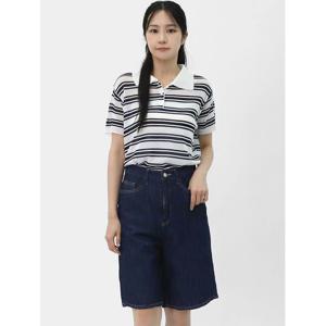 [엘케이트] 여자 반팔니트 카라티 여름니트 스트라이프 티셔츠 LCR115