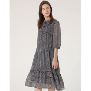 [레노마레이디]프릴 프린트 쉬폰 원피스-CC31OP030