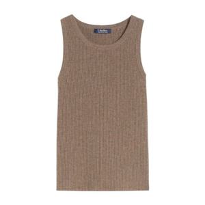 에스막스마라 리브 슬리브리스 라운드 넥 탑 2529366063600 007