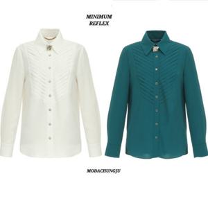 [미니멈]MD 브로치포인트 카라 블라우스 MD MXDAWB9350_CJ