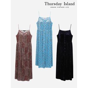 [써스데이아일랜드]벨벳 레이스 나시원피스(T236MOP161W)