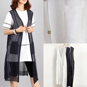 [아이우먼]위쉬몰 RM 시스루썸머니트롱베스트(0321H507) 빅사이즈