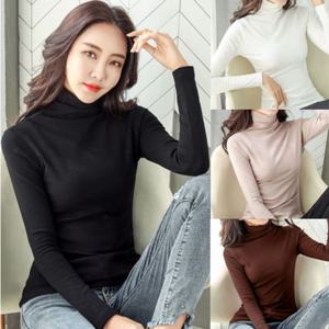 기모티셔츠 여성 기모 목폴라 티셔츠 HH-B125