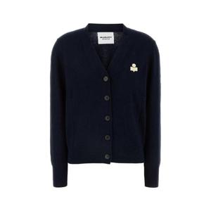 ISABEL MARANT ETOILE Midnight blue cotton blend Karina cardigan CA0104FAC1L17E 30MI