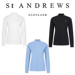 [세인트 앤드류스] 여성 글로시 별 심볼 모크넥 티셔츠(821E3TSA21)