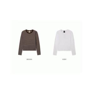 [후아유] 여자 골지 긴팔티 / Ribbed Long Sleeve T-shirt WHLAF3821F