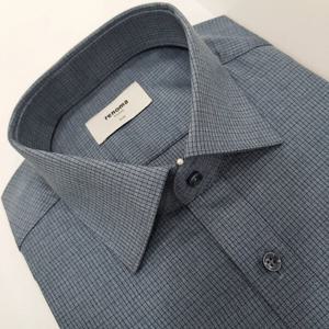 [레노마셔츠]슬림핏/긴소매/구김성 적은/트윌 핀 체크/남성 셔츠