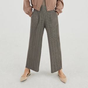 [플리츠미(여성)]세미 와이드 플리츠 팬츠_HPPTF024H34