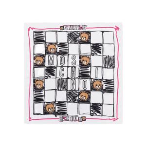 25 FW 모스키노 테디 베어 프린트 체크 스카프 Q050221D0M5842V TP441834378