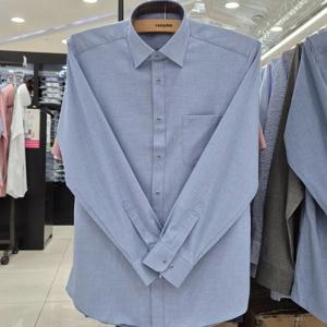 [레노마셔츠]일반핏/스판/카라.소매 안 배색/모달 트윌 긴소매