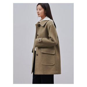 [빈폴레이디스]울 혼방 미디엄 코트  올리브 (BF4X30C15J)