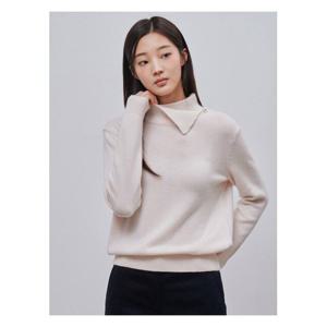 [빈폴레이디스]캐시미어 스탠드넥 풀오버 아이보리 (BF4X51C040)