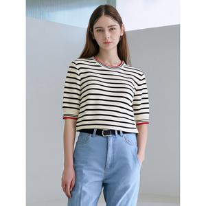 [아날도바시니](아날도바시니) 스트라이프 반팔 니트(AW09KP43W)