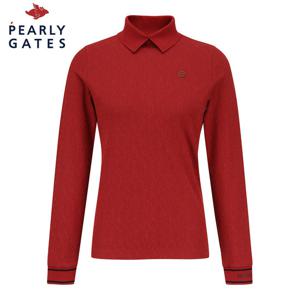 [파리게이츠] 여성 스마일 패치 링클 엠보 칼라 티셔츠