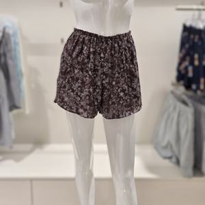 [바바라] 번아웃 프린트 물실크 반바지 3부 하프슬립 AHS4613H BR