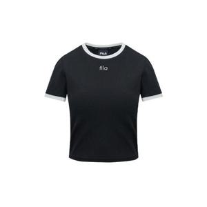 휠라 여성 골지 캡내장 크롭 반팔티셔츠 FS2ITH2252F-BLK