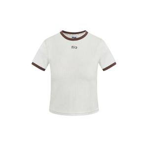 휠라 여성 골지 캡내장 크롭 반팔티셔츠 FS2ITH2252F-CRM