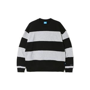 [유씨엘에이]절개 스트라이프 오버핏 맨투맨[UA8LT87]