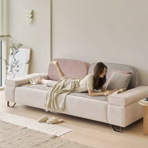 아씨방가구 온담 패브릭 독립스프링 온돌 4인용 흙쇼파