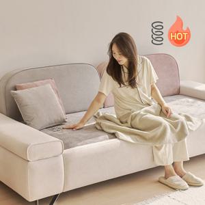 아씨방가구 온담 패브릭 독립스프링 온돌 3인용 흙쇼파