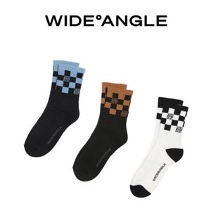 [와이드앵글]CO 장목 체커 파일 양말 M  WMU24S03