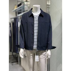 BASSO 세이브존01 네이비 스트레치 스판 카라 숏점퍼 2컬러 BSZ1-UA-16-A