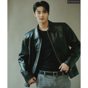 [지오다노] 남성 페이크 레더 자켓 075504