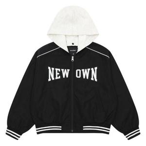 에꼴리에 세이브존03 후드착탈 블랙 바시티 점퍼 24C5151-BK