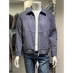 BASSO 세이브존01 네이비 비건 레더 스웨이드 카라 블루종 점퍼 BS-Z5UA22A