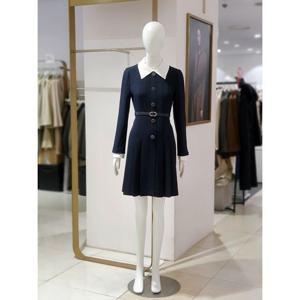 [에꼴드파리]MARIO배색 턱 주름 원피스 11KRB3XWOAM11K