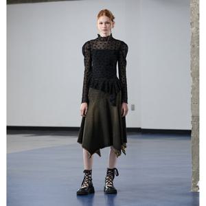 [에고이스트][BL]언밸런스 프린지 절개 스커트(ER3ODS02)