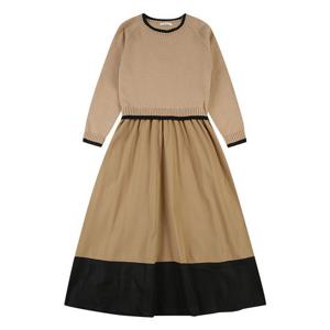 [미센스]니트 배색라운드 원피스_MB3ZKOM303Z