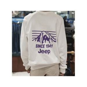 [지프]JEEP 남여공용 자수포인트 나그랑 백 프린팅 맨투맨_1 GL1TSU813_1