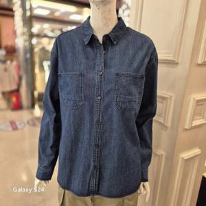 [BCBG] 올앤썬드리 가을25 포켓 데님 블라우스 A5F8B456