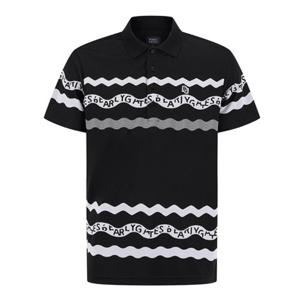 [파리게이츠]511E3TSA22_BK-남성 로고 웨이브 패턴 카라 반팔 티셔츠-(25년가을)