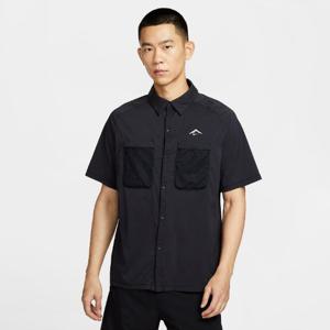 나이키반팔티 SQJ HV2165-010 트레일 남성 드라이 핏 UV 러닝 버튼업 탑